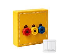 Decorative Wall Plate Cute 3D Printed Universal Button | Novelty On-Off Plate Home Decor for Entryway Bathroom Bedroom Children Room Home Rental Kitchen