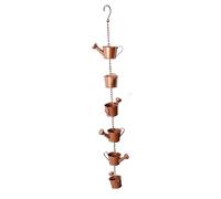 Decorative Watering Can Rain Chain, Metal Garden Hanging Chimes, Rain Catcher for Downspout