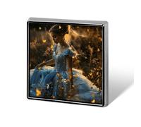 Decorative Wearing Blue Dress Brooch Pin Fashion Lapel Pins for Women Men Lapel Badge Funny Brooches for Suits Clothing Jackets Hats Backpacks Purses Bag Accessories-Square