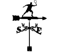 Decorative Weathervane Garden Mount Yard Stake, Iron Weather Vane Farm Durable Scene, Measuring Tool Construction Garden Stake Weath Wind Direction Indicator