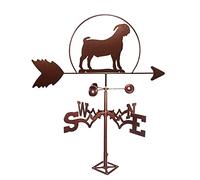 Decorative Weathervane Garden Wind Vane European Goat Weather Vane Stainless Steel Wind Vane Wind Direction Indicator Stainless Steel for Farm Scene Patio Yard Ornament