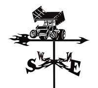 Decorative Weathervane Wind Vane Weather Vane Garden Mount Yard Decoration - Car,Stainless Steel Weather Vane Farm Retro Durable Scene Wind Direction Indicator