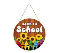 Decorative Welcome Sign for Classroom, Wooden School Board Decoration, Versatile Party Hanging Decoration for Kids, Teacher Student Greeting Board, Nursery Primary School, Indoor and Outdoor