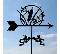 Decorative Wind Vane Weather Vane Garden Mount Yard Decoration,Stainless Steel Weathervane Farm Retro Durable Scene Wind Direction Indicator Measuring Tool