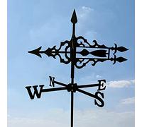 Decorative Wind Vane Weather Vane Garden Mount Yard Decoration, Stainless Steel Weathervane Farm Retro Durable Scene Wind Direction Indicator Measuring Tool