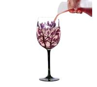 Decorative Wine Glasses - Hand Painted Wine Glasses | Hand Painted Glasses for 4 Seasons, Handcrafted Painted Tree Wine Glasses 450ml, Red Wine Glasses from, Spring, riferimento alla descrizione