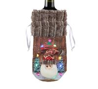 Decorative Wine Sleeve | Holiday Wine Bottle Cover | Festive Wine Gift Wrapping | Wine Bottle Decoration 14cm/5.51 Inch, Creative Festival Wine Sleeve for Gift, Multicolored, Se référer au descriptif,