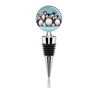 Decorative Wine Stoppers with Beautiful Art Decoration, Zinc Alloy Reusable Cute Penguins Wine Bottle Stoppers, Elegant Beverage Bottle Sealer for Gifts, Bar, Party