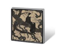 Decorative Woman Sitting on Branch Brooch Pin Fashion Lapel Pins for Women Men Lapel Badge Funny Brooches for Suits Clothing Jackets Hats Backpacks Purses Bag Accessories-Square