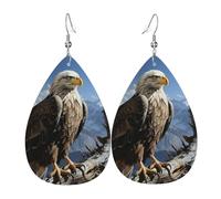 Decorative Women Earring A lone eagle Leather Dangle Drop Earrings Novelty Earring For Women for Ladies Mother’s Day Party