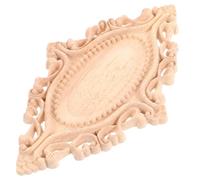 Decorative Wood Applique Oval Rubber Wood Carved Door Insert
