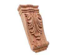 Decorative Wood Corbels Carved Wooden Corbel Bracket Classic Rubber Applique Retro Furniture Craft Decor Wood Figurines Miniatures Ornaments for Vintage Furniture Home Wall Decoration(Color5)