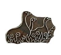 Decorative Wood Indian Bird Stamps Brown Wooden Stamp Hand Carved Printing Block