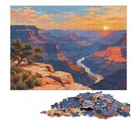 Decorative Wood Puzzle, Adults, Grand Canyon Scenery Art, 1000 Pieces | Adult Puzzle - visual matching for a more organised build at home.