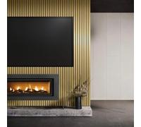 Decorative Wood Slat Wall Panel in Gold 3D Slat Acoustic for Wall or Ceiling 240cm x 60cm