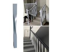 Decorative Wood Stair Balusters5pcs Gray Spindles for Indoor/Outdoor Railing Porch and Staircase Columns Stylish Stair Post for Villas & Offices