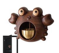 Decorative Wooden Bell - Crab Doorbell with Original Design | Wooden Doorbell in the Shape of a Crab, Perfect for Stylishly Decorating Porches, Gardens, Refrigerators and Restaurants
