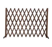 Decorative Wooden Garden Fence with Ornamental Wire - Includes 2 Supports for Landscaping, Patio & Yard - Purple, 100 x 32 x 3 cm - Stylish Boundary Solution
