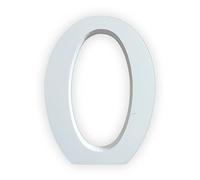 Decorative Wooden Number White 20 cm 1.8 cm Thick Wooden Numbers for Painting Alphabet Wall for Children’s Name Cafe Wedding Birthday Party Home Decoration Number Freestanding Number (0)