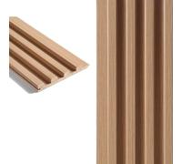 Decorative Wooden Panels for Walls, Heavy Duty Slat Wall Panels for Interior Wall Decor, Low Maintenance Narrow Slat, Cut to Size, 3D Waterproof Linear Wall Covering