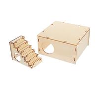 Decorative Wooden Pet Nest for Guinea Pig Hamster Hedgehog Cozy Sleeping House and Play Area for Small Animals Ideal Hideaway and Resting Place