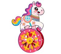 Decorative Wooden Rocking Horse - Self Base Assembly Rocking Intelligence Game - Construction Puzzle Kit for Adults - for Interactive Play Hobby Gift Home Birthday Natal