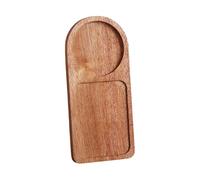 Decorative Wooden Tray, Rustic Divided Cup Holder for Presentation, Ottoman Tray with Divided Serving Plates, for Home, Kitchen, Living Room, Country House, Charcuterie Cheese