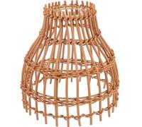 Decorative Woven Lampshade for E27 Pendant Lights, Iron PP | Rustic Woven Structure, Upper Hole 7cm, Easy Install, Reduce Glare, Kitchen and Coffee Shop Decor