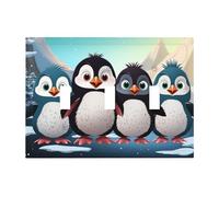 Decorator Light Switch Covers Five cute penguins Wall Plate 3-Gang Mid Size 6.7" x 4.8" Triple Toggle Switch Wallplate Decorative 3 Gang Wall Switch Plate Covers Polycarbonate Thermoplastic
