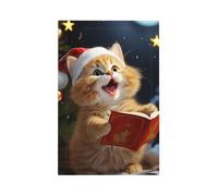 Decorator Wall Plate 1 Gang Light Switch Covers Cute Cat Sing Christmas Carols Wallplate Single Toggle Switch Plate Mid Size 5" x 3" Electrical Outlet Covers Decorative Wall Switch Plate Cover Decor