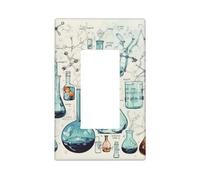Decorator Wall Plate 1 Gang Light Switch Covers Decorator Receptacle Outlet Covers Chemistry Print Wall Plates for Electrical Outlets Plug Cover Single Rocker Switch Plates