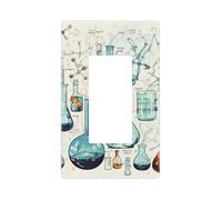Decorator Wall Plate 1 Gang Light Switch Covers Decorator Receptacle Outlet Covers Chemistry Print Wall Plates for Electrical Outlets Plug Cover Single Rocker Switch Plates