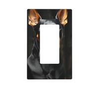 Decorator Wall Plate 1 Gang Light Switch Covers Decorator Receptacle Outlet Covers doberman Wall Plates for Electrical Outlets Plug Cover Single Rocker Switch Plates