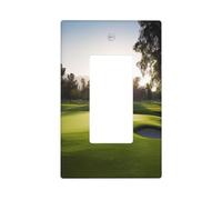 Decorator Wall Plate 1 Gang Light Switch Covers Decorator Receptacle Outlet Covers Golf Course Wall Plates for Electrical Outlets Plug Cover Single Rocker Switch Plates
