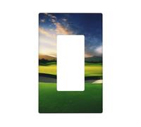 Decorator Wall Plate 1 Gang Light Switch Covers Decorator Receptacle Outlet Covers Golf Course Wall Plates for Electrical Outlets Plug Cover Single Rocker Switch Plates
