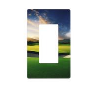 Decorator Wall Plate 1 Gang Light Switch Covers Decorator Receptacle Outlet Covers Golf Course Wall Plates for Electrical Outlets Plug Cover Single Rocker Switch Plates
