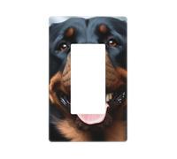 Decorator Wall Plate 1 Gang Light Switch Covers Decorator Receptacle Outlet Covers Rottweiler dogs tongue head Wall Plates for Electrical Outlets Plug Cover Single Rocker Switch Plates