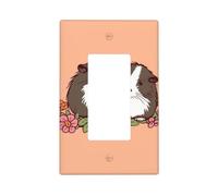 Decorator Wall Plate 1 Gang Light Switch Covers Decorator Receptacle Outlet Covers Two guinea pigs hanging out Wall Plates for Electrical Outlets Plug Cover Single Rocker Switch Plates