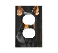 Decorator Wall Plate 1 Gang Light Switch Covers doberman Wallplate Single Toggle Switch Plate Mid Size 5" x 3" Electrical Outlet Covers Decorative Wall Switch Plate Cover Decor