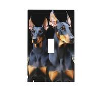Decorator Wall Plate 1 Gang Light Switch Covers doberman Wallplate Single Toggle Switch Plate Mid Size 5" x 3" Electrical Outlet Covers Decorative Wall Switch Plate Cover Decor