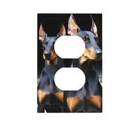 Decorator Wall Plate 1 Gang Light Switch Covers doberman Wallplate Single Toggle Switch Plate Mid Size 5" x 3" Electrical Outlet Covers Decorative Wall Switch Plate Cover Decor