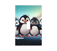 Decorator Wall Plate 1 Gang Light Switch Covers Five cute penguins Wallplate Single Toggle Switch Plate Mid Size 5" x 3" Electrical Outlet Covers Decorative Wall Switch Plate Cover Decor