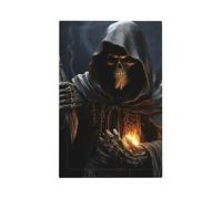 Decorator Wall Plate 1 Gang Light Switch Covers Grim-Reaper Wallplate Single Toggle Switch Plate Mid Size 5" x 3" Electrical Outlet Covers Decorative Wall Switch Plate Cover Decor