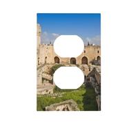 Decorator Wall Plate 1 Gang Light Switch Covers Israel at The Tower of David Wallplate Single Toggle Switch Plate Mid Size 5" x 3" Electrical Outlet Covers Decorative Wall Switch Plate Cover Decor