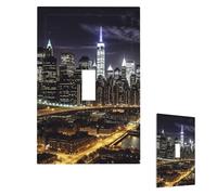 Decorator Wall Plate 1-Gang Light Switch Covers Mid-size 5" x 3" Receptacle Outlet Covers New York Night Wall Plates for Electrical Outlets Plug Cover Single Rocker Switch Plates