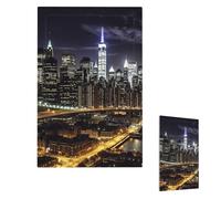 Decorator Wall Plate 1-Gang Light Switch Covers Mid-size 5" x 3" Receptacle Outlet Covers New York Night Wall Plates for Electrical Outlets Plug Cover Single Rocker Switch Plates