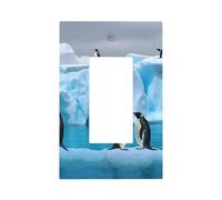 Decorator Wall Plate 1 Gang Light Switch Covers Penguins On The Iceberg Wallplate Single Toggle Switch Plate Mid Size 5" x 3" Electrical Outlet Covers Decorative Wall Switch Plate Cover Decor
