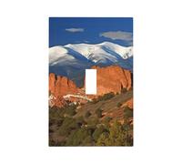 Decorator Wall Plate 1 Gang Light Switch Covers Pikes Peak Colorado Wallplate Single Toggle Switch Plate Mid Size 5" x 3" Electrical Outlet Covers Decorative Wall Switch Plate Cover Decor
