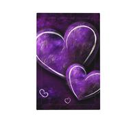 Decorator Wall Plate 1 Gang Light Switch Covers Purple Hearts Wallplate Single Toggle Switch Plate Mid Size 5" x 3" Electrical Outlet Covers Decorative Wall Switch Plate Cover Decor