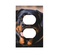 Decorator Wall Plate 1 Gang Light Switch Covers Rottweiler dog Wallplate Single Toggle Switch Plate Mid Size 5" x 3" Electrical Outlet Covers Decorative Wall Switch Plate Cover Decor